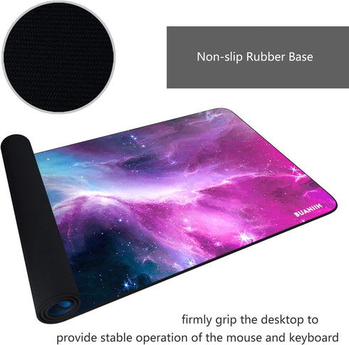 Gaming Mouse Pad, Extended Mouse Pad Large Mouse Pad with Anti-Slip Rubber Base and Durable Stitched Edges, Ultra Thick 3mm, XL Gaming Mouse Pad K...