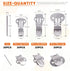 80Pcs 3 Sizes Stainless Steel Flat Blank Shoe Clips with Locking Pins Kit for DIY Supplies Crafting Shoe Clip Findings Hardware Accessories - 25mm...