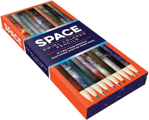 Space Swirl Colored Pencils: 10 Two-Tone Pencils Featuring Photos from NASA...