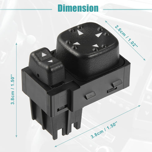 ACROPIX Car Power Rear View Mirror Switch Remote Control Fit for Chevrolet Malibu - Pack of 1 Black...