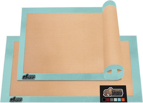 Gorilla Grip BPA-Free Reusable Silicone Baking Mat, 2/3 Sheet, Nonstick Liner for Oven Cookie Sheets, Heat Resistant, No Oil Greasing Needed, Easy...