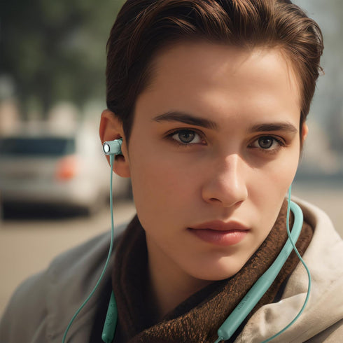 Bluetooth Neckband Headphones, Fashionable Lightweight Wireless Earbuds with Noise Cancelling Mic, 10H+ Battery, Sweatproof, Magnetic Design, With...