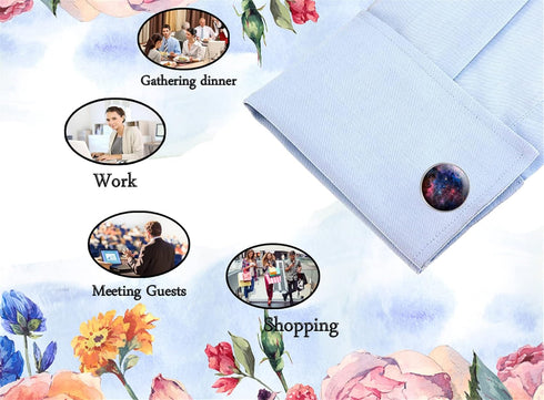 Cufflinks for Men Classic Cuff Links for Tuxedo Shirts Business Wedding 2pcs in Gift Box...
