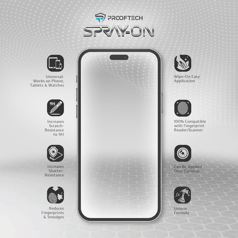 SPRAY ON Liquid Glass Screen Protector for up to 10 Devices - Wipe On Scratch and Crack Resistant Nano Protection for All Phones Tablets Smart Wat...