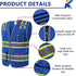 Safety Vest for Men Women 9 Pockets High Visibility Safety Vests with Reflective Strips Hi Vis Reflective Construction Work Vest,Meets ANSI/ISEA S...