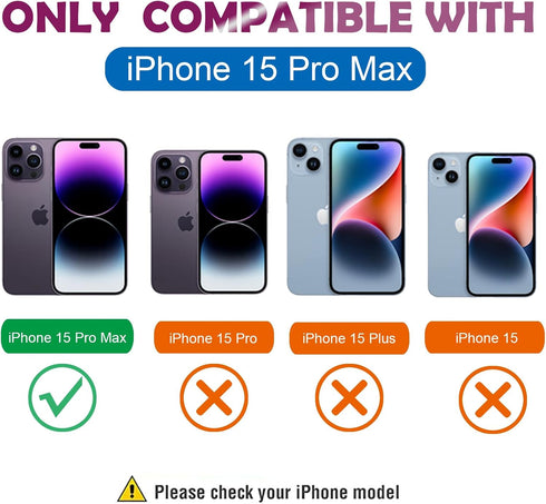 MGQILING iPhone 15 pro max case, Magnetic phone case, Laser Polygon Love Heart Pattern Plating Case, Compatible with MagSafe for Women Girls Shock...