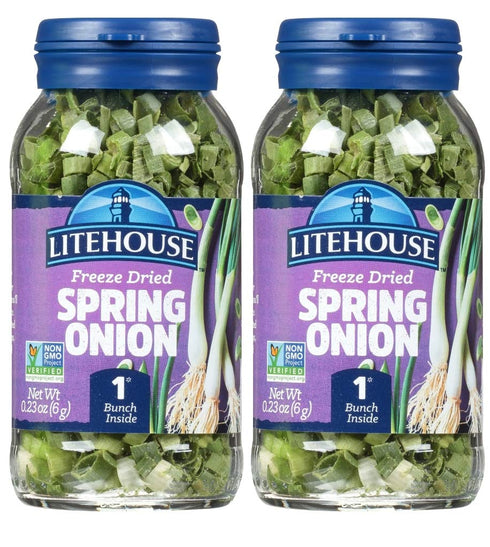 Litehouse Freeze Dried Spring Onion - Fresh Spring Onion, 1 Bunch Inside, Fresh Taste, Gluten Free, Keto Friendly, No Refrigeration - 0.23 Ounce, ...