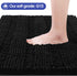 Striped Black Bathroom Rug Mat 20"x32" Ultra Soft, Non Slip Chenille Bath Rugs, Absorbent Plush Shaggy Bath Mats for Bathroom, Bedroom, Kitchen, S...