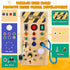 montessori toddler busy board, baby wooden busy board with 8 LED light switches, sensory toys light switch toys travel toys for 1+ year old baby a...