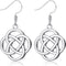 Sllaiss 925 Sterling Silver Celtic Knot Drop Earrings for Women Good Luck Irish Vintage Earrings Round Dangle Earrings...