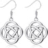 Sllaiss 925 Sterling Silver Celtic Knot Drop Earrings for Women Good Luck Irish Vintage Earrings Round Dangle Earrings...