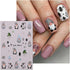 JMEOWIO 4 Sheets Christmas Glitter Nail Art Stickers Decals Self-Adhesive Pegatinas Uñas Snowflake Xmas Winter Holiday Santa Cute Nail Supplies Na...