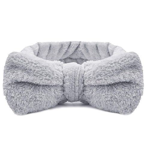 Spa Headband, Bowknot Hair Bands Makeup Headbands Women Coral Fleece Elastic Headband Washing Face Hair Wrap for Washing Face Shower Sports Beauty...