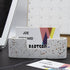 PARTSPOWER Business Card Holder for Desktop, Cement Horizontal Business Name Card Display Organizer, Desktop Accessory Business Name Card Organize...