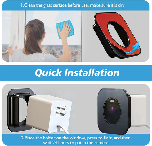 Window Mount Comaptible with Wyze Cam OG, Strong Adhesive Mounting Bracket, Window Holder Through Glass (2 Pack,Camera is Not Included)...