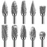 Carving Bits, Tungsten Carbide Burr Set, Double Cut Engraving Bits with 1/8 inch Shank, Rotary Tool Accessories for Woodworking, Drilling Metal, a...