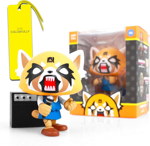 Hello Kitty Aggretsuko Action Figure Set - Bundle with Mini Aggretsuko Toy Figure Plus Bookmark | Aggretsuko Gift Set for Kids, Teens, Women...