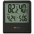 Indoor Thermometer, Room Thermometer and Hygrometer with Clock, Temperature and Humidity Meter with Clock, Double Comfort Indicator, Time, Date(Bl...