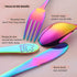 Kids Silverware, Poylim Stainless Steel Children Flatware Set, Toddler Utensils Set of 2, Rainbow...