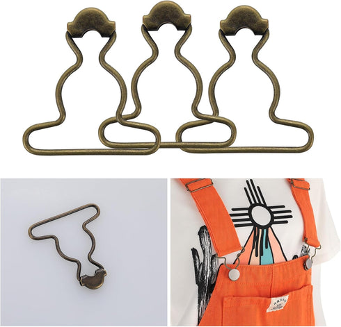 12Pcs Suspender Clips Dungaree Overall Buckles Matal Overall Clasp Replacement 1.5 Inch Overall Clips...