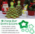 KAISHANE 10pcs 3D Christmas Tree Cookie Cutter Set-Star Cookie Cutters XMAS Decoration fondant donut Cookie cutters kit for Christmas Tree gift co...
