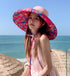 HUAMULAN Women Summer Sun Hat Wide Brim Wired Edge Floral Beach Bucket Hats Reversible Foldable Travel UV Protection Lady Hat...