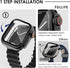 Ultra Look - Fullife 2 in 1 Compatible with Apple Watch Case Series 9 45mm Waterproof Screen Protector, Front & Back Full Protective Bumper Face C...