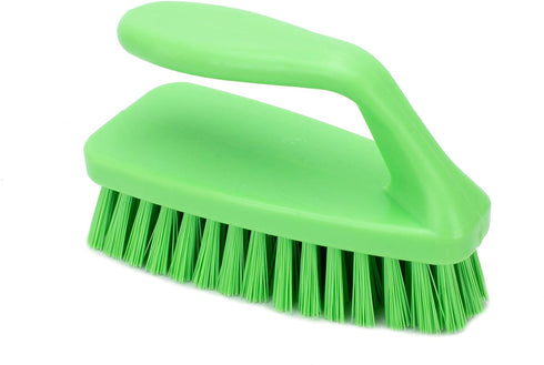 SPARTA Scrub Brush with Iron Shaped Handle and Stiff Bristles, Heavy Duty Scrubber Brush for Kitchen, Bathroom, Shower, Tile, Sink, Carpet and Bak...