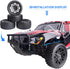 Hobbypark (4-Pack) 1/10 Scale Off Road Buggy Tires & Wheel Rims Set Front and Rear 12mm Hex Hubs with Foam Inserts for RC Hobby Car...