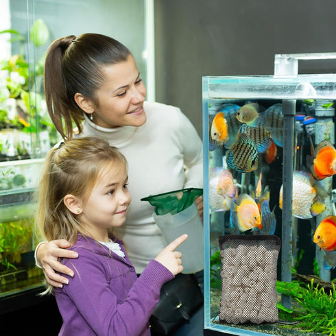 10pcs Aquarium Filter Media Bags - Mesh Filter Bags Reusable Bags With Zipper for Activated Carbon Ceramic Rings Filter Balls Fish Tank Pond 5.9 X...