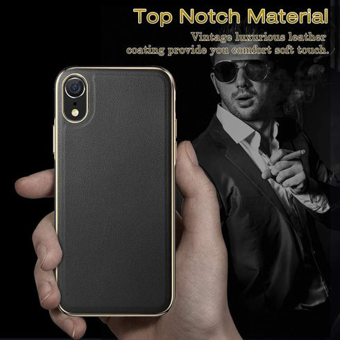 LOHASIC Leather Case for iPhone XR, Luxury Slim Flexible Soft Full Body Grip Bumper Shockproof Protective Cover Cases Compatible with iPhone XR (2...