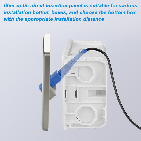 XMSJSIY SC Simplex Fiber Optical Wall Plate Panel Mount Coupler Connector Plug Jack SC Female to SC Female Simplex Fiber Module Wall Mount Network...