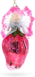 Enchanting Fairy in a Rose Dress Glass Christmas Ornament...