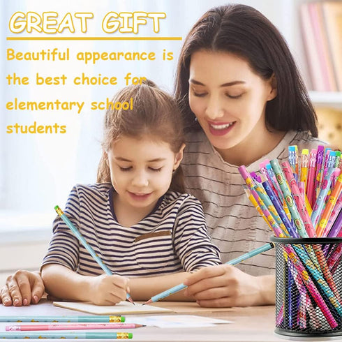 60 Pieces Scented Pencils for Kids Scented Pencils with Erasers Fruit HB Graphite Pencil for School Stationery Party Reward Supplies...