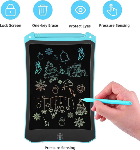 LCD Writing Tablet, 8.5 Inch Colorful Doodle Board Doodle Pad, Drawing Board Drawing Tablets for Kids, Educational Toys Birthday Gifts for Girls B...