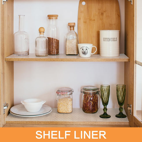 Shelf Liner Non Adhesive Drawer Liner Waterproof Cabinet Liner, Refrigerator Liners for Kitchen, Shelves, Storage and Desks, Clear 17.7"×59"...