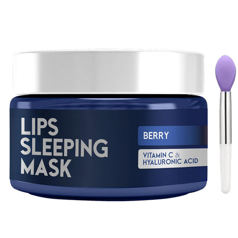 Lip Sleeping Mask with Hyaluronic Acid & Vitamin C - Nourish & Hydrate Dry Lips with Lip Balm - Overnight Lip Mask Moisturizer for Skin Care - Ber...