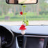 2PCS Crochet Frog and Mushroom Ornament, Accessories for Rear View Window, Handmade Hanging Car Charm, Automotive Interior Decorations, House Deco...