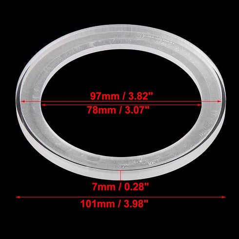 Unifizz 2Pcs Car Speaker Spacer Ring Mounting Spacer Plate Transparent Acrylic 78mm ID for 3.5 Inch...