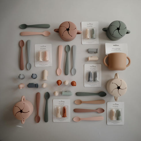 mushie Silicone Snack Cup | Spill Proof Food Container for Toddler and Baby (Shifting Sand)...