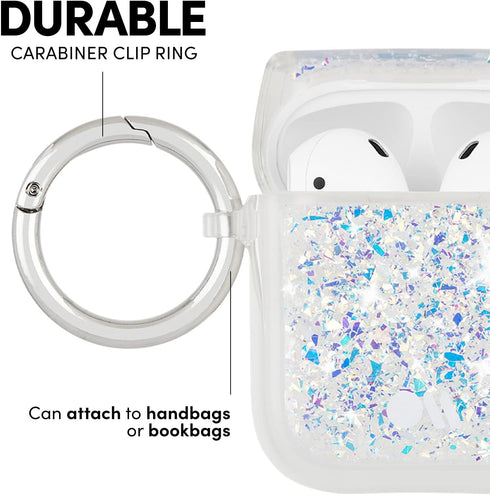 Case-Mate Protective AirPod Case Cover, Soft Silicone Cover with Keychain Ring for Men and Women, Compatible with AirPods Series 1 & 2, Front LED ...