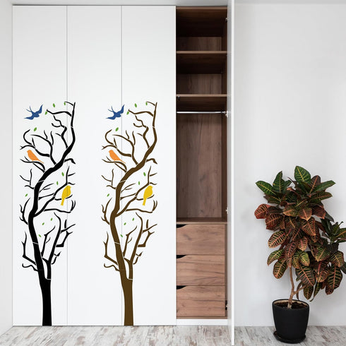 FINGERINSPIRE 4PCS Tree of Life Painting Stencil 11.8x11.8 inch Reusable Tree Branches Drawing Template Layered Large Life Tree Stencil Decorative...