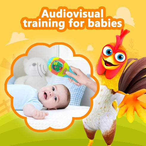 La Granja De Zenon newborn toys Bartolito maracas for kids with Electric,Egg Shakers maracas and Baby Rattles 0-6 months,Musical Instrument for Pa...