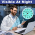 Waterproof Nurse Watch for Medical Professionals,Women Men, 24 Hour with Second Hand, Night Light, Military Time Easy to Read Dial, Soft and Breat...