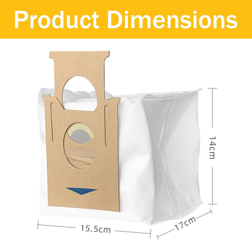 12 Pack T8 Bags Fit for Ecovacs DEEBOT OZMO T8 AIVI T8 Max and T8 Series/N8 Pro Plus/ N8 Pro/N10 Plus Robot Vacuum, Fit for Yeedi Vacuum...