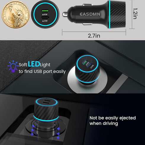 45W USB-C Charger, 2-Pack 45 Watt Samsung Super Fast Charger Type C PPS Wall/Car Charger for Samsung Galaxy S24 Ultra/S24+/S23 Ultra/S23+/S23/S22 ...