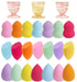 24pcs Makeup Sponge Blender Set - 21 Pcs Latex-Free Vegan Sponges with 3 Pcs Makeup Blender Holder, Beauty Cosmetic Foundation Blending Powder Puf...