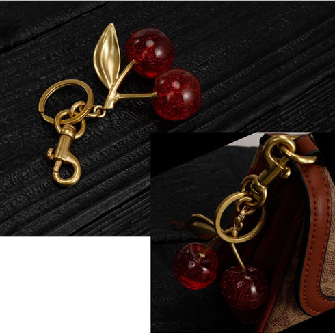 Cherry Bag Charm, Cute Keychain with Metal Key Ring and Clip, Cherry Charm for Purse,Key,Car Remote,Bags Accessories for Women Girls...