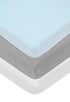 American Baby Company 100% Natural Cotton Jersey Knit 18" x 36" Cradle/Bassinet Sheet - Fitted, Blue/Gray/White, Soft Breathable, for Boys and Gir...