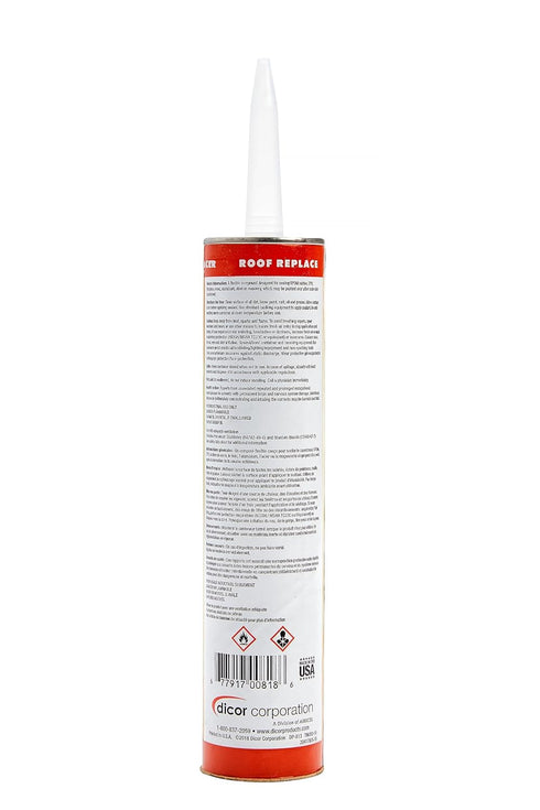 Dicor 501LSG-1 HAPS-Free Self-Leveling Lap Sealant for horizontal surfaces - 10.3 Oz, Grey, Secure, Ideal for RV Roofing, Maintenance, Repair, App...